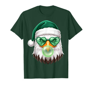 Bald Eagle Santa Heart Sunglasses Bubblegum Xmas Christmas T-Shirt