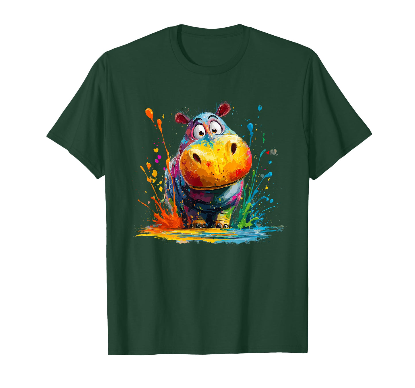 Cute Hippo Art T-Shirt