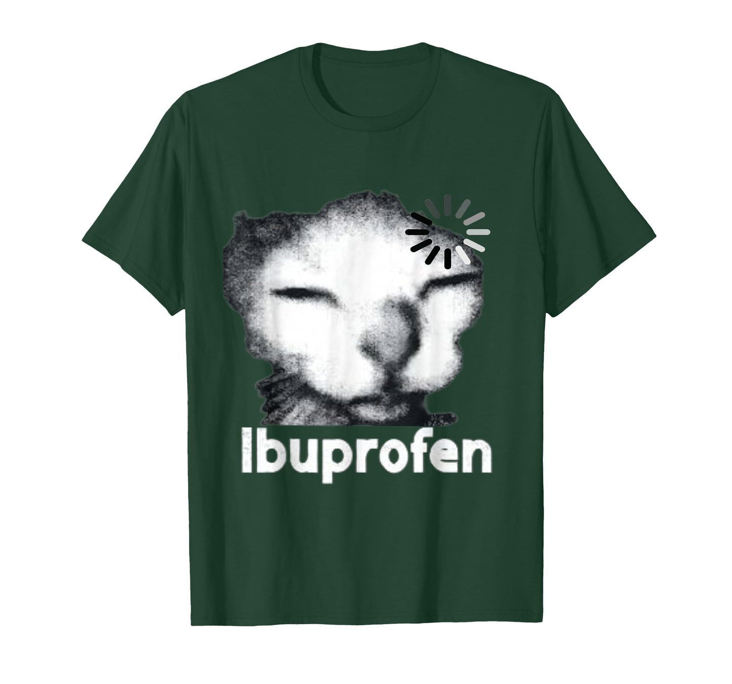 Funny Ibuprofen Cat Meme with Cringe Ugly Feline Face T-Shirt