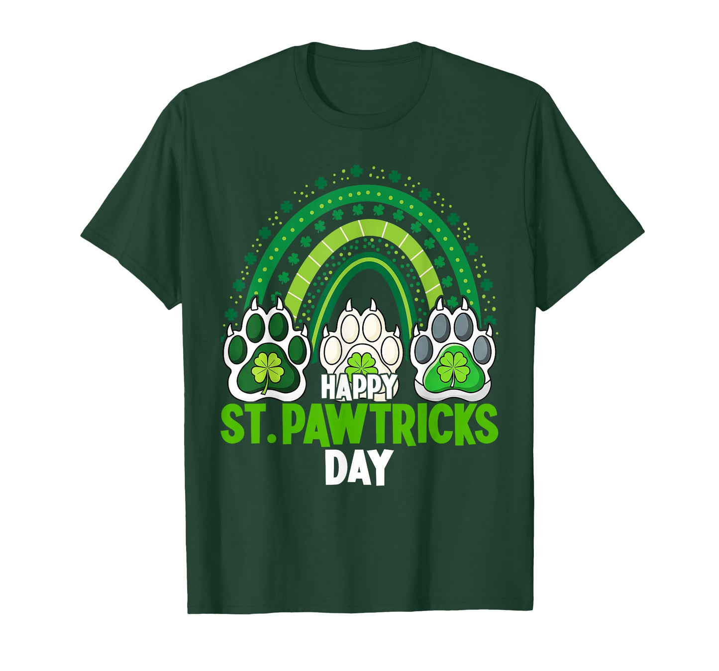 Happy Pawtricks, St Patrick's Day Cat and Dog T-Shirt