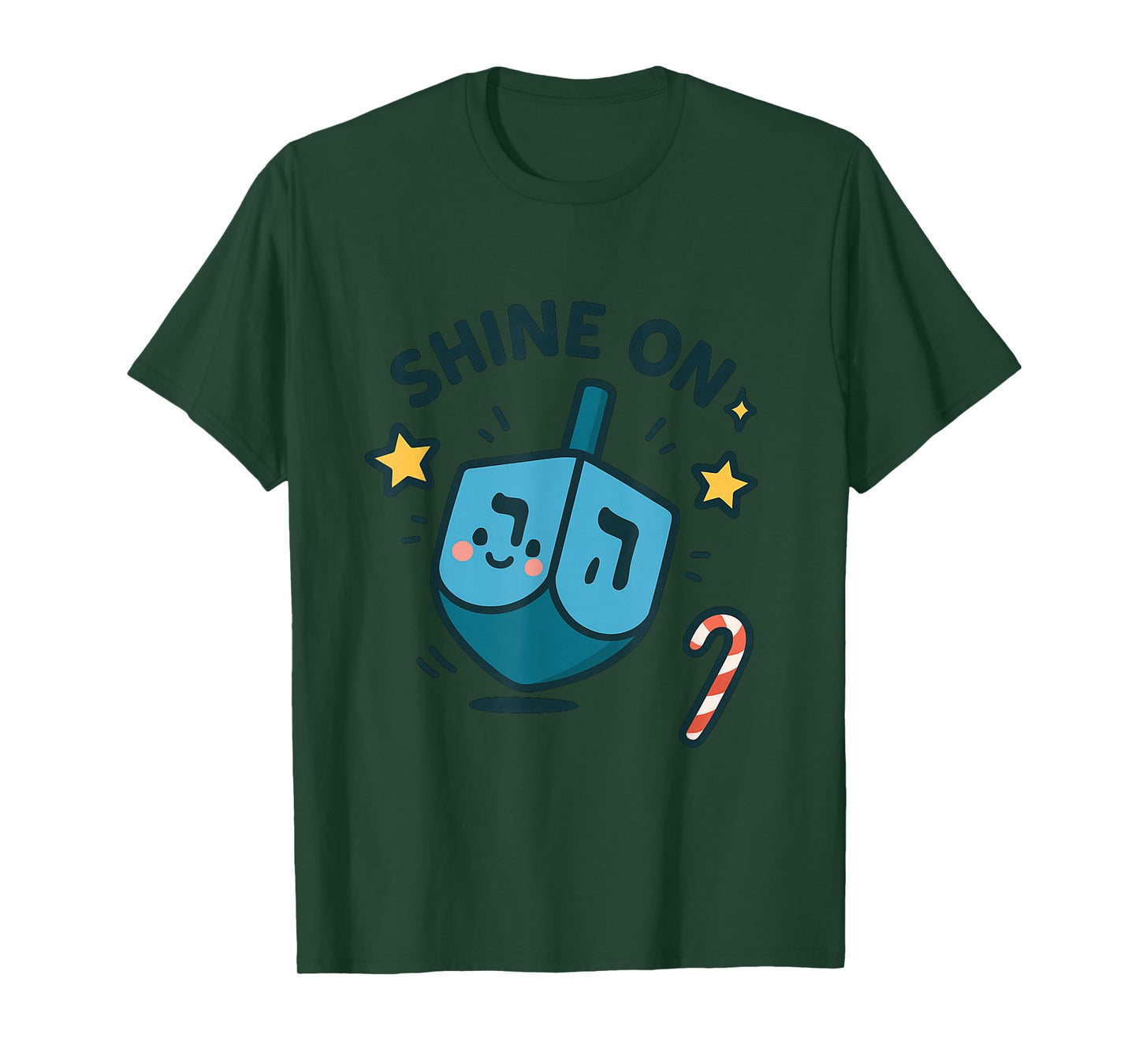 Shine On Dreidel Cute Hanukkah Holiday Design T-Shirt