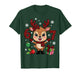 Cute Reindeer Buffalo Plaid 67 Christmas Ornaments T-Shirt