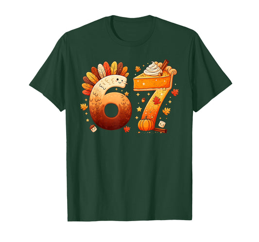 67 Thanksgiving Funny Turkey Thanksgiving 67 Six Seven T-Shirt