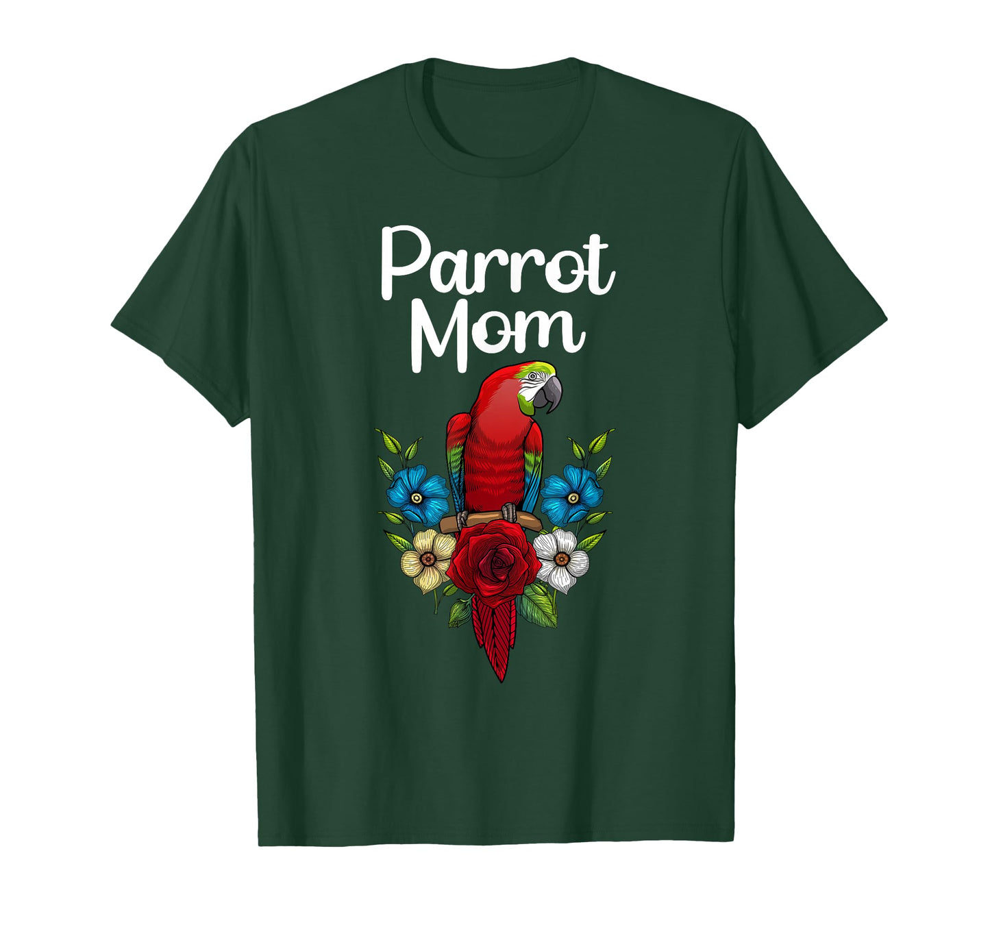 Cool Parrot Art for Women Girls Tropical Bird Parrot Lovers T-Shirt