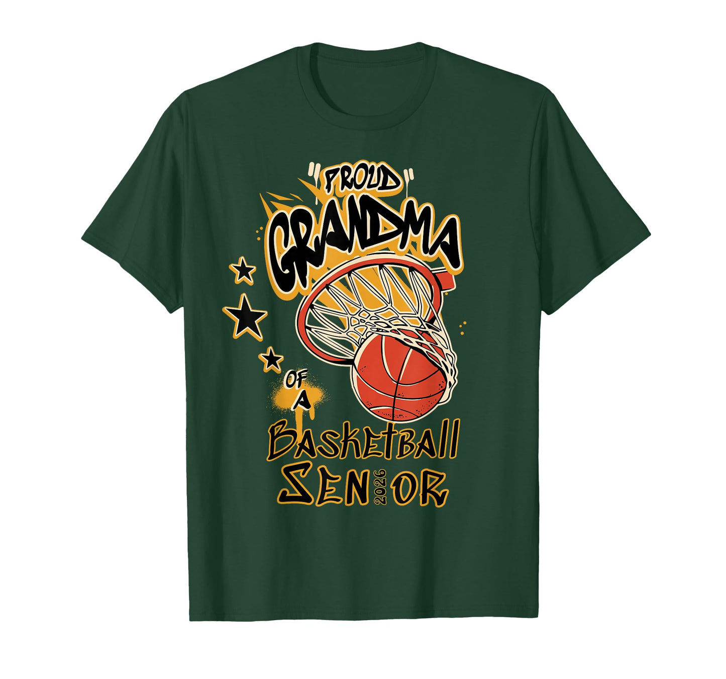 Proud Grandma of A Basketball Senior 2026 Graduate T-Shirt