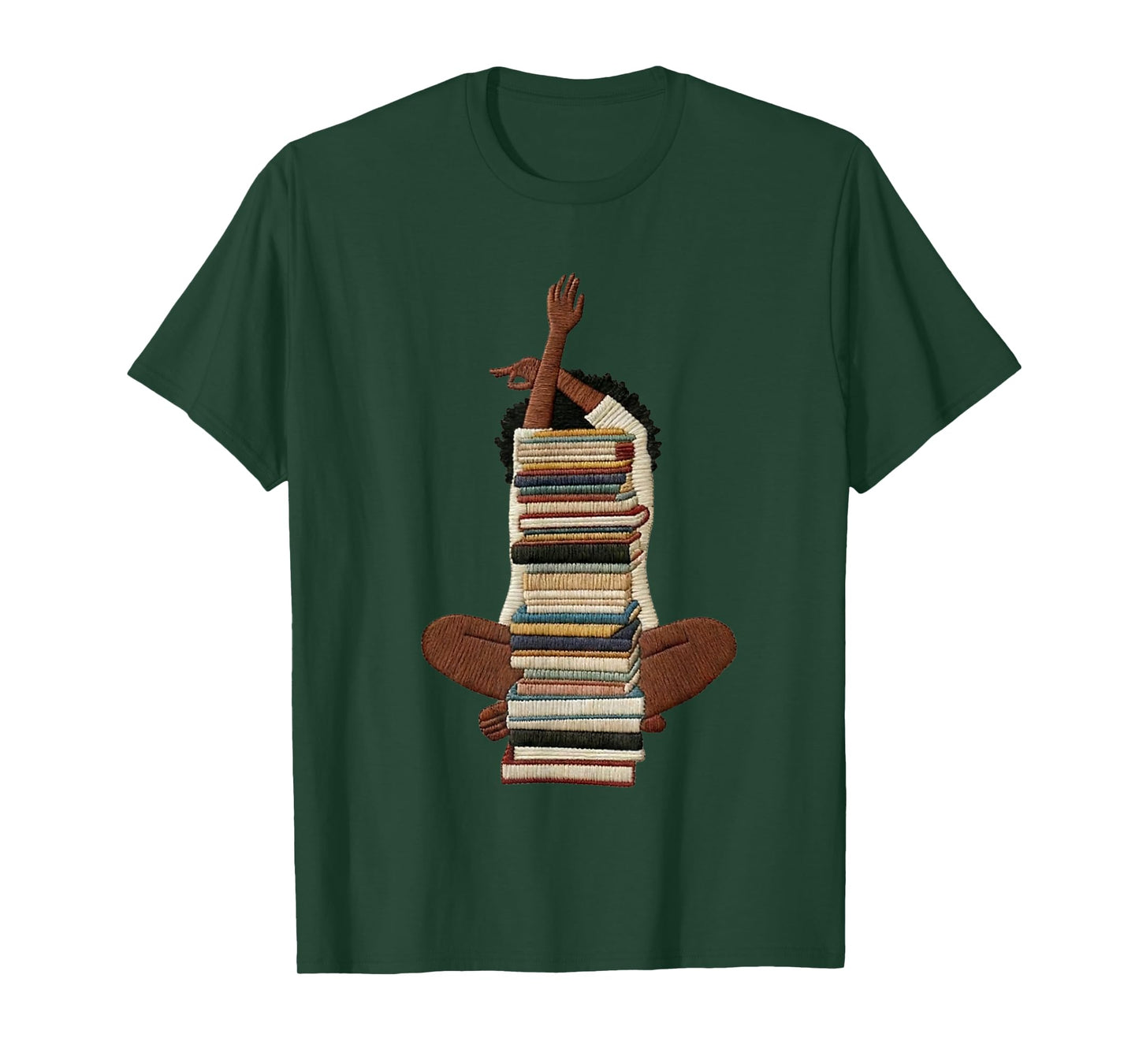 Black History Month Black Culture Girl with Books Melanin T-Shirt