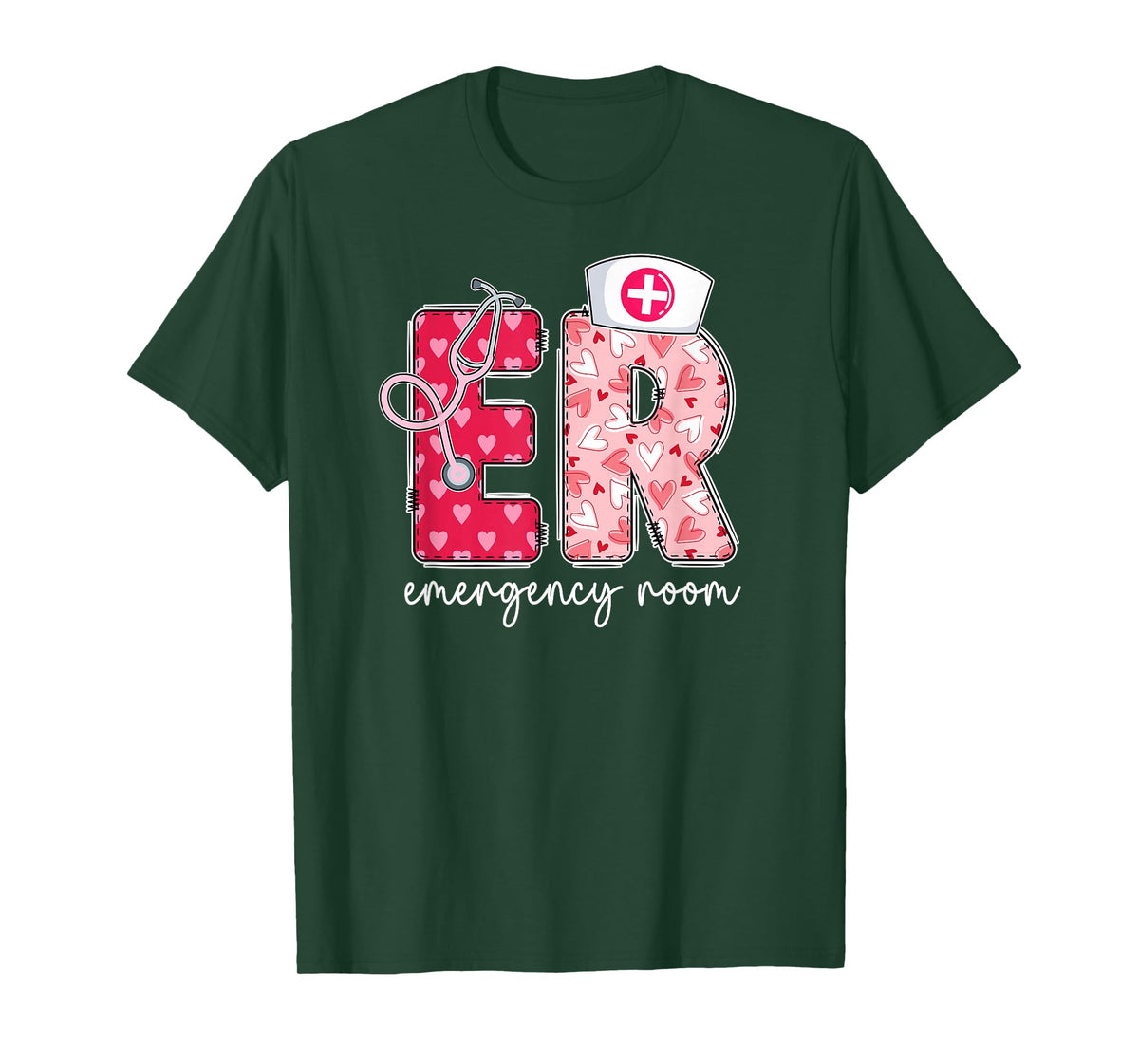 ER Nurse Valentine Emergency Room Nurse Valentines Day T-Shirt