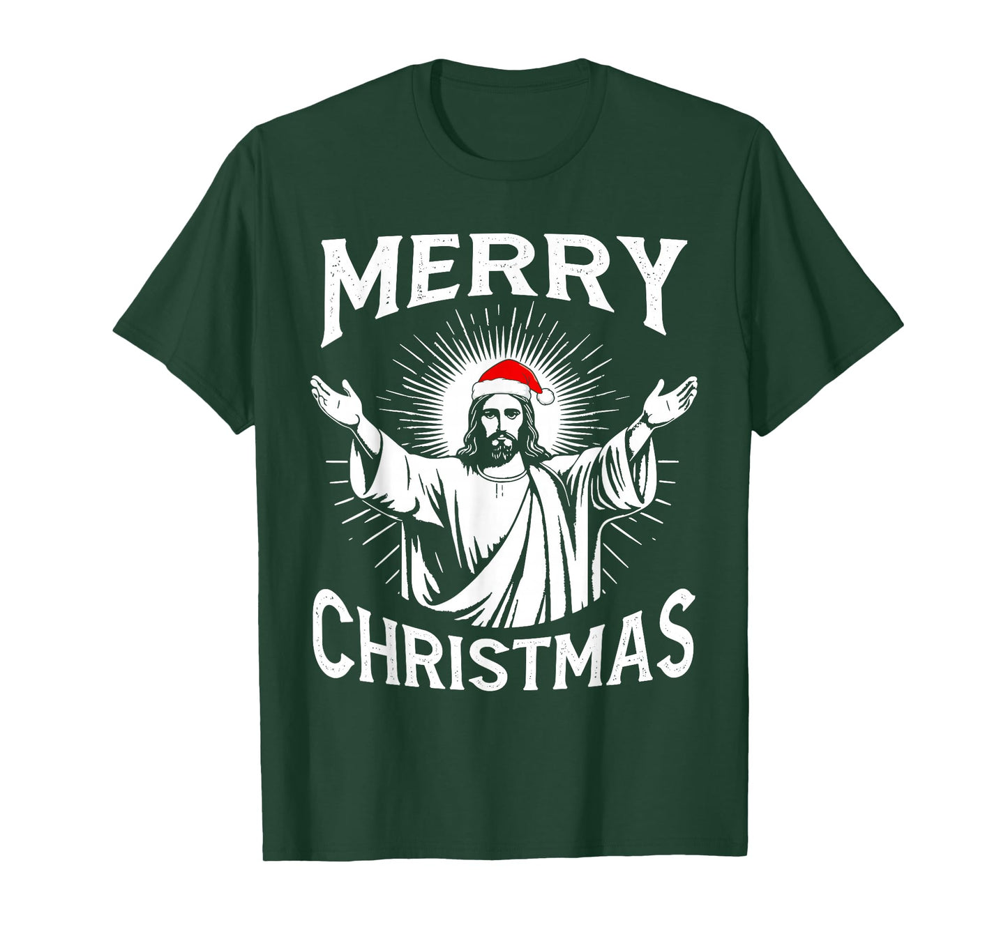 Merry Christmas Christian Jesus Pajamas Pjs Xmas Men Women T-Shirt