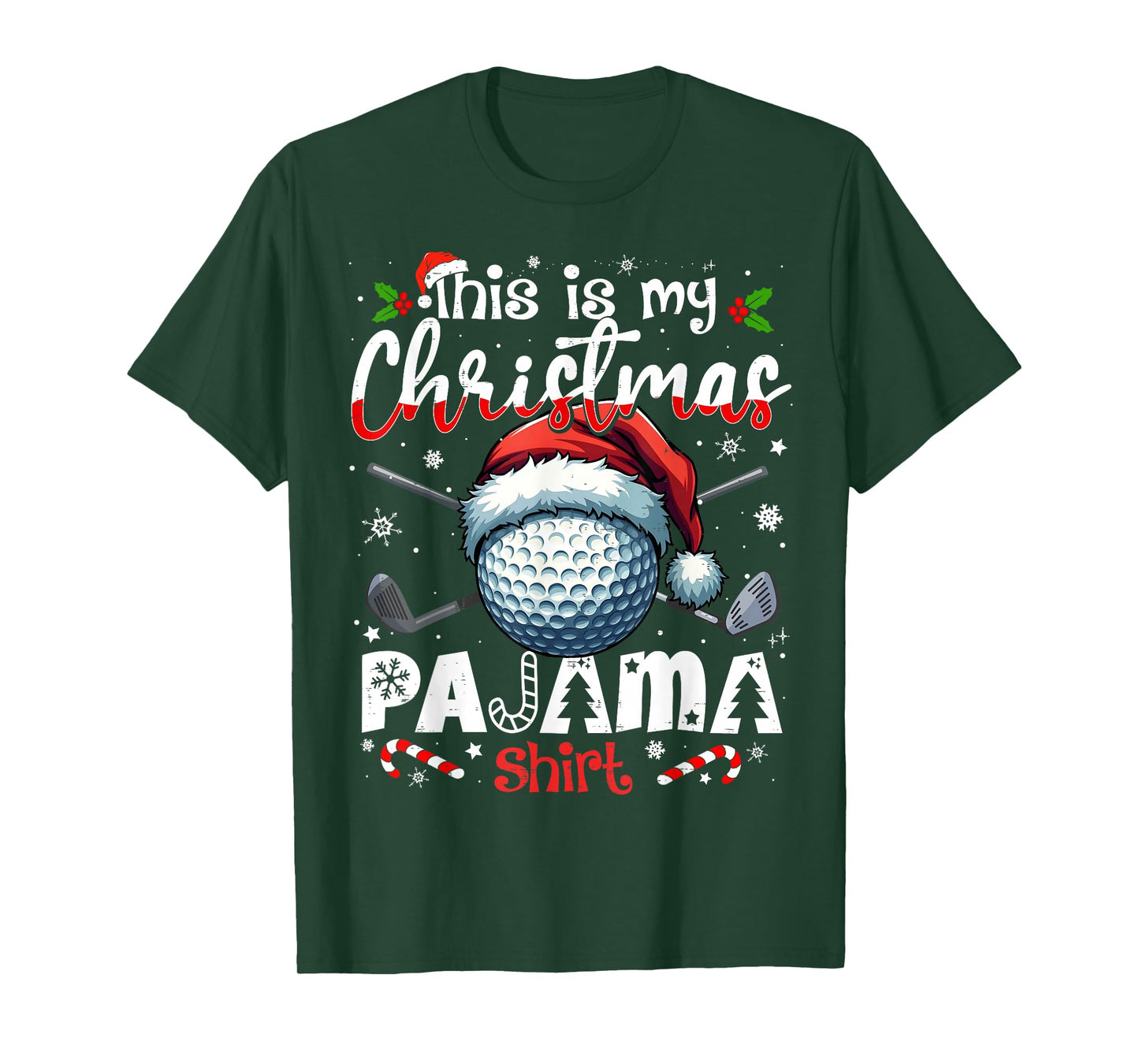 This is My Christmas Pajama Shirt Golf Xmas PJs Boys Men T-Shirt