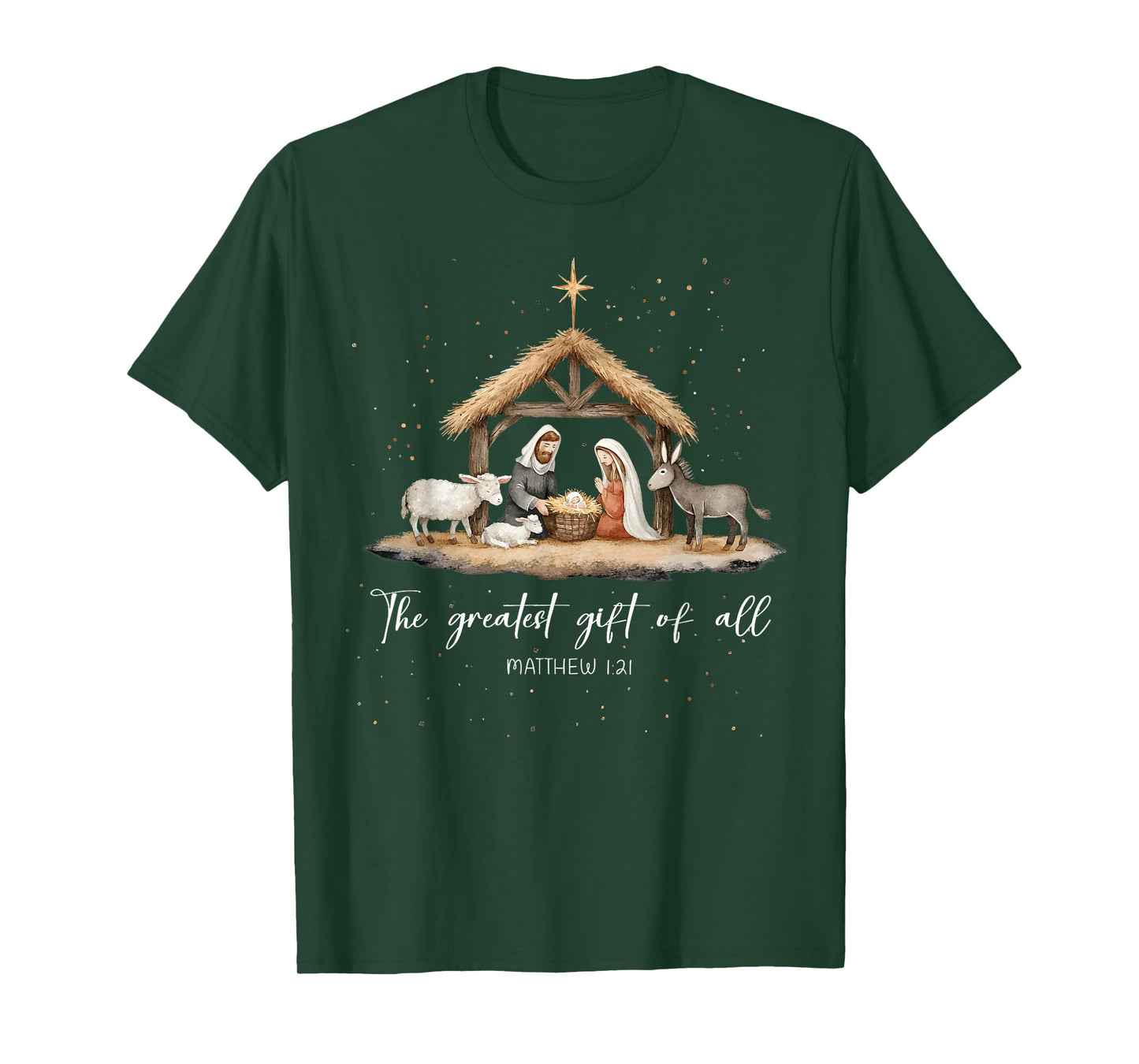 The Greatest Gift for All Christmas Nativity Jesus Christian T-Shirt
