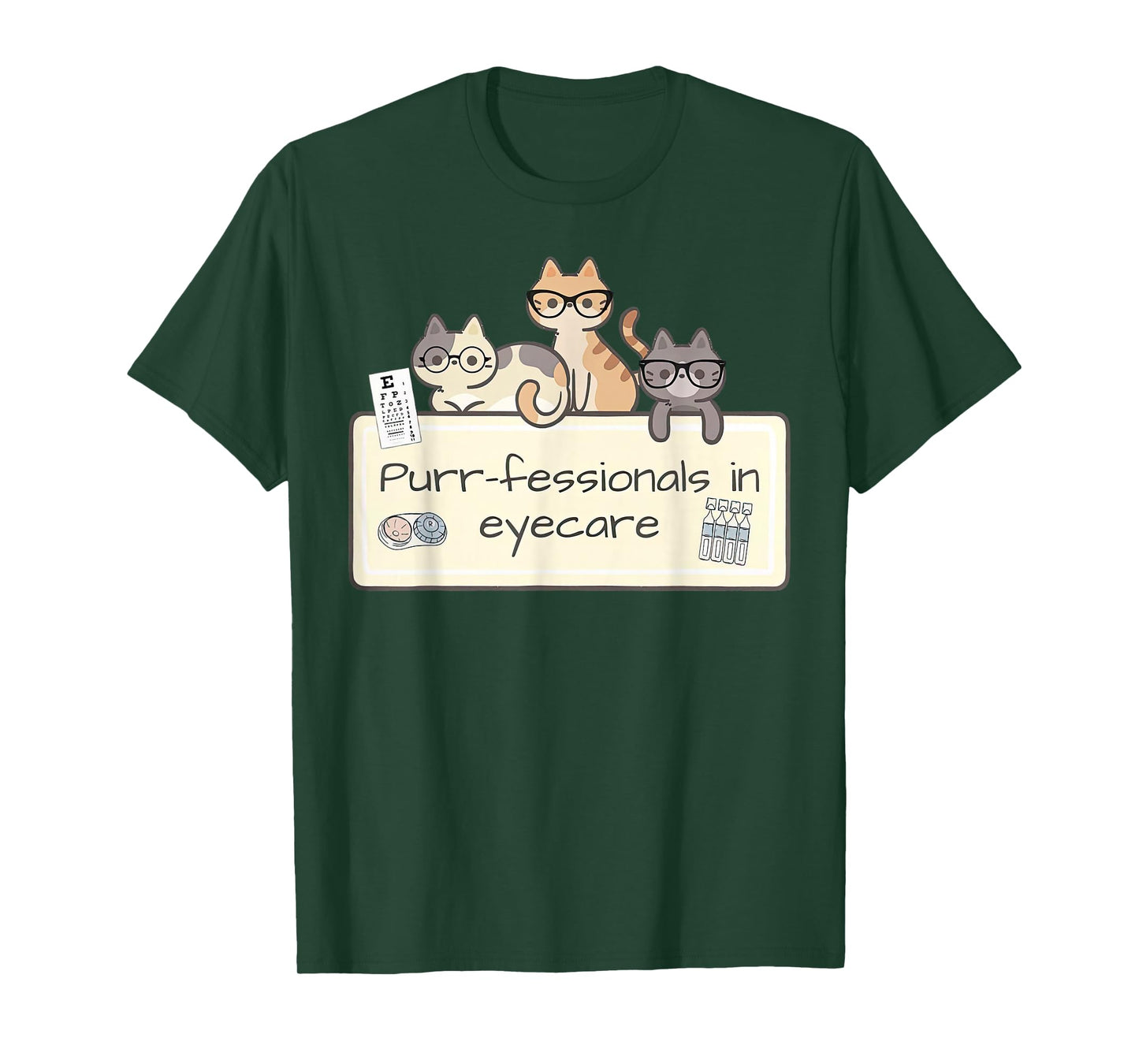 Cute Cats Optometry Eye Dr Optician Ophthalmologist Eye Care T-Shirt