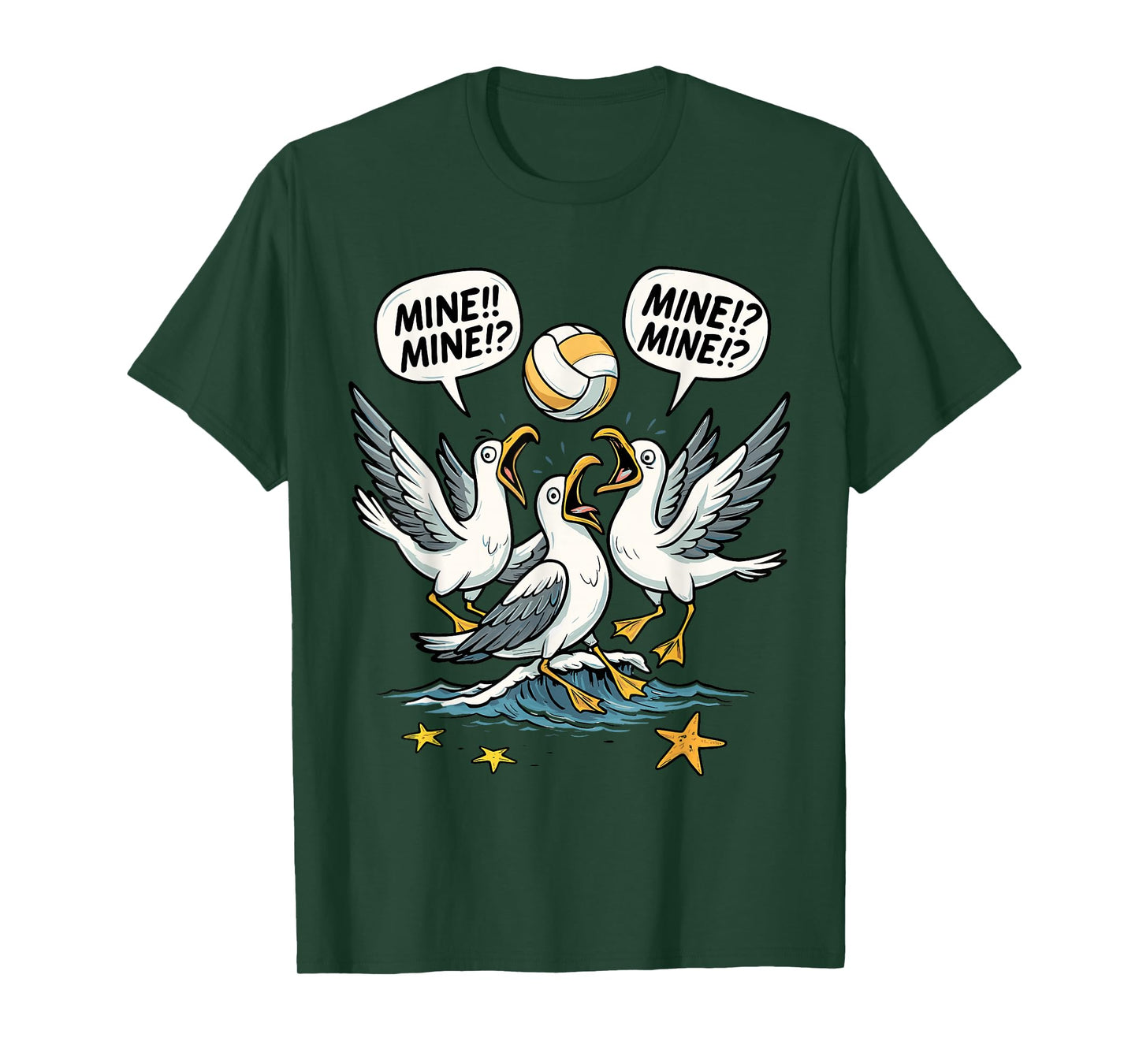 Volleyball Costume for Girls Women, Volleyball Seagull Mine T-Shirt