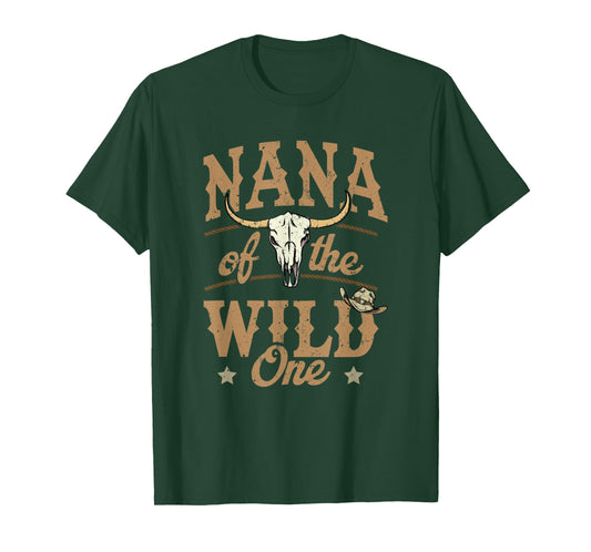 Nana of The Wild One Cowboy Western Rodeo Party Matching T-Shirt