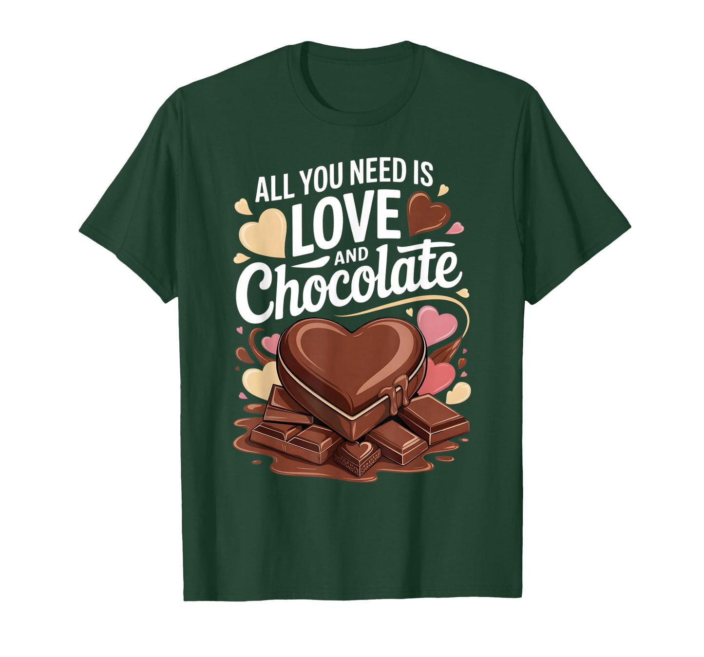 All You Need is Love and Chocolate Candy Heart T-Shirt