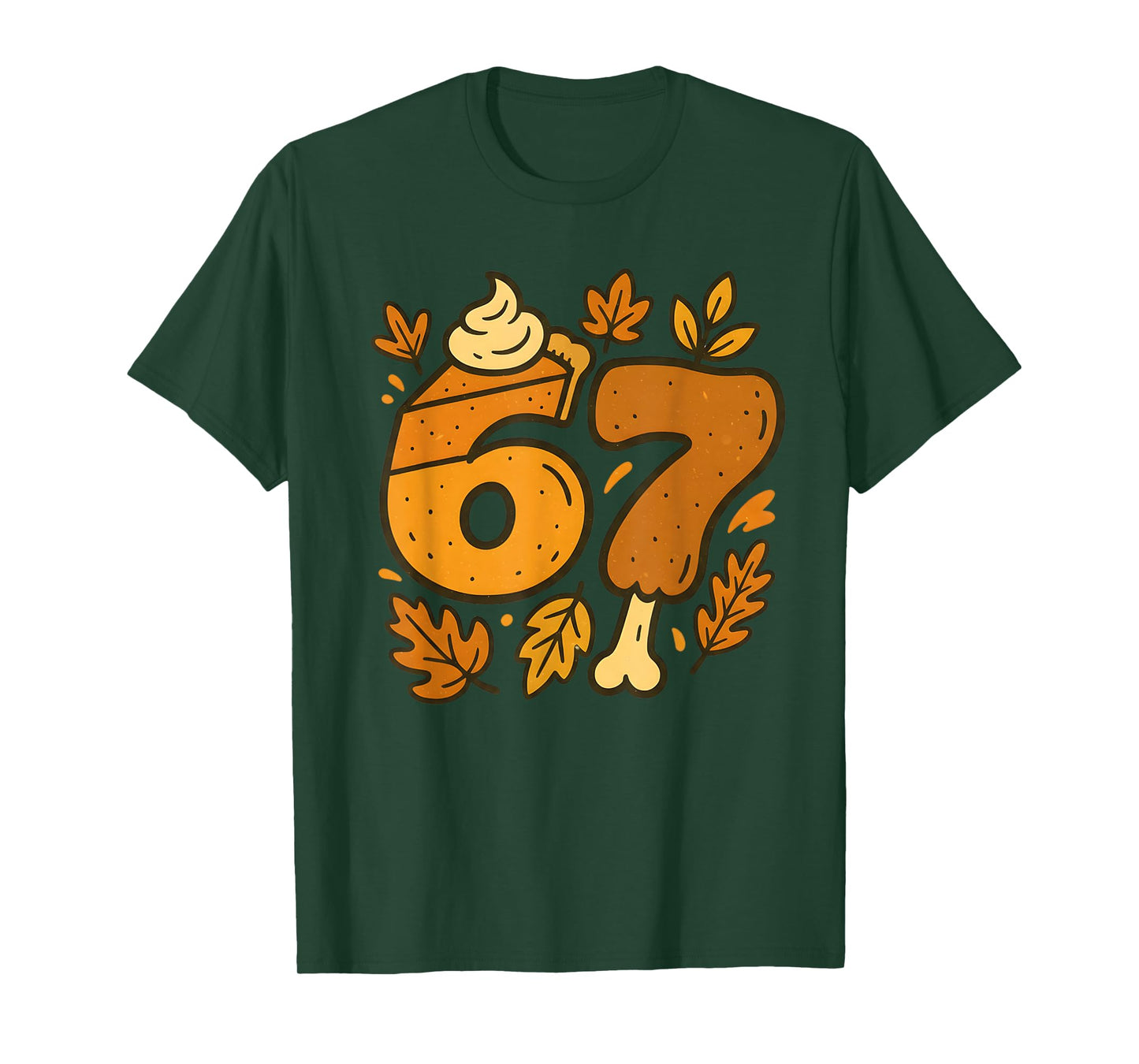67 Thanksgiving Meme Funny Six Seven Gen Alpha Slang Turkey T-Shirt