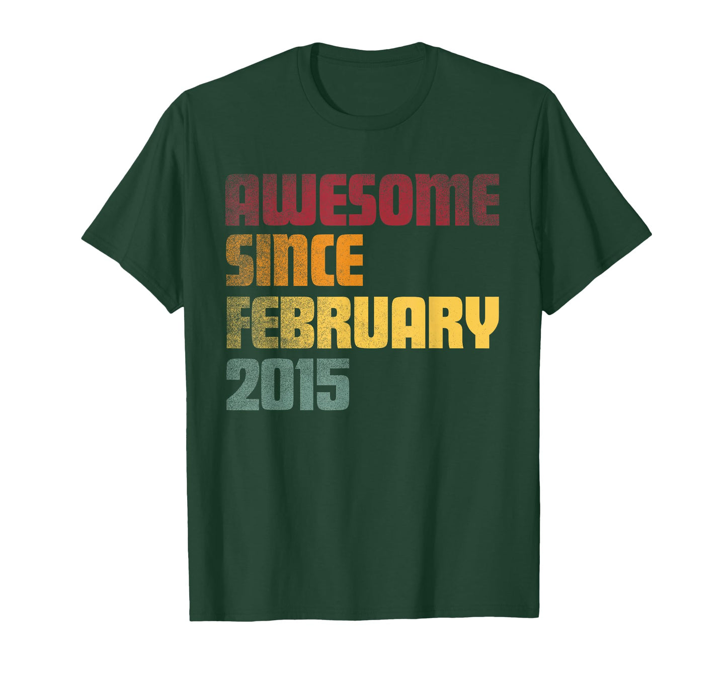 Awesome Since February 2015 11th Birthday - Vintage T-Shirt