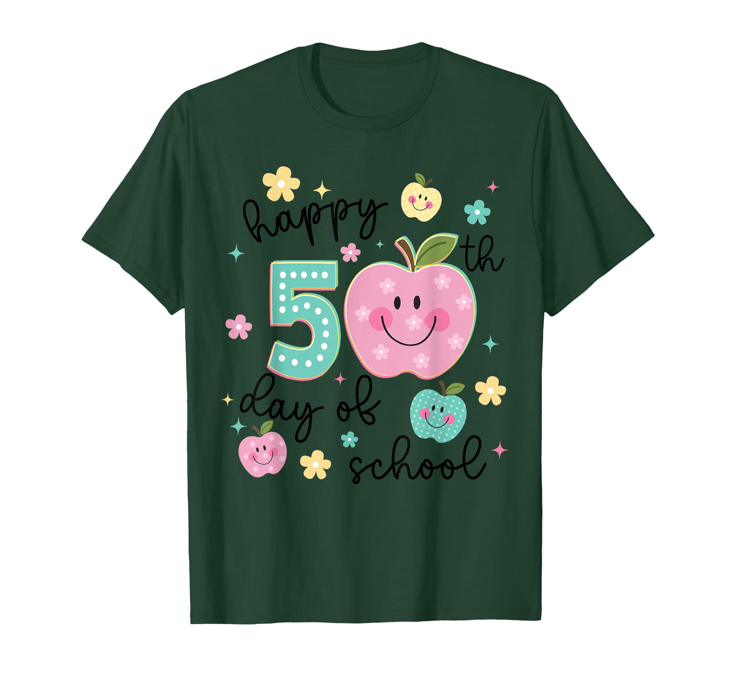Happy 50th Day of School 50 Days Smarter Teacher Boy Girl T-Shirt