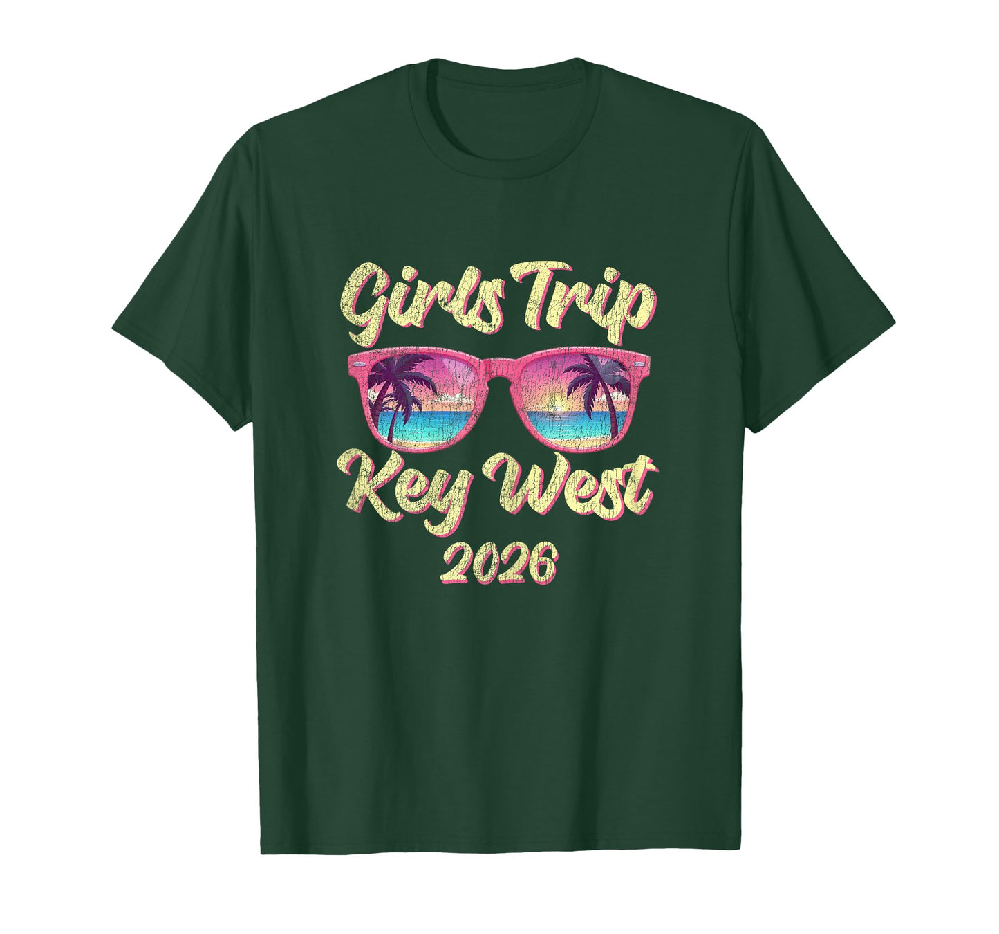 Sunglasses Weekend Beach Girls Trip Key West 2026 Florida T-Shirt