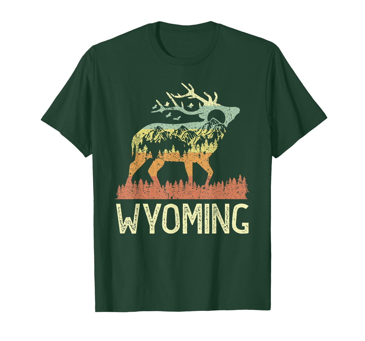 Wyoming - Vintage Men Women 70s 80s Graphic Cool Nature T-Shirt