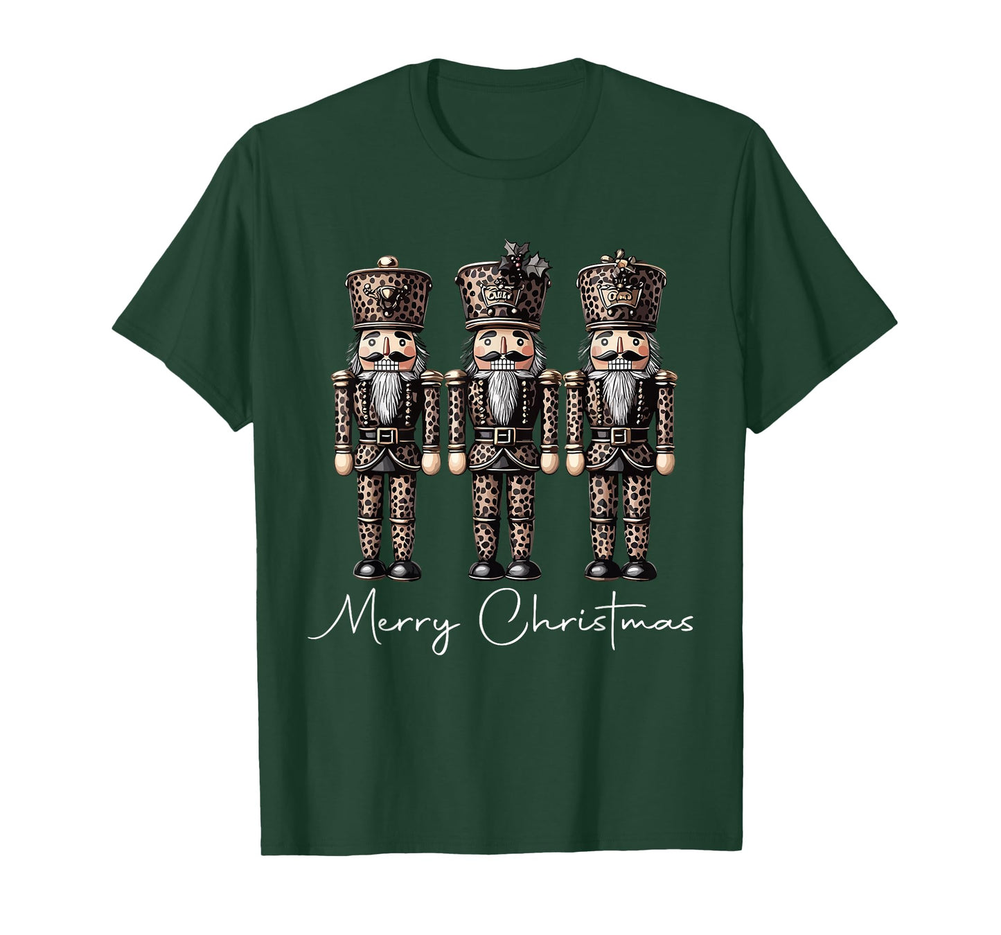 Funny Retro Leopard Nutcrackers Ballet Sugar Plum Fairy Xmas T-Shirt