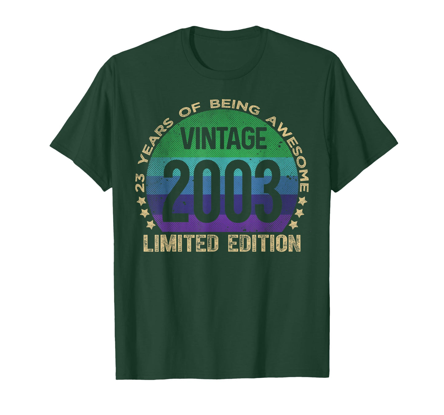 23 Year Old Gifts Vintage 2003 Limited Edition 23rd Birthday T-Shirt