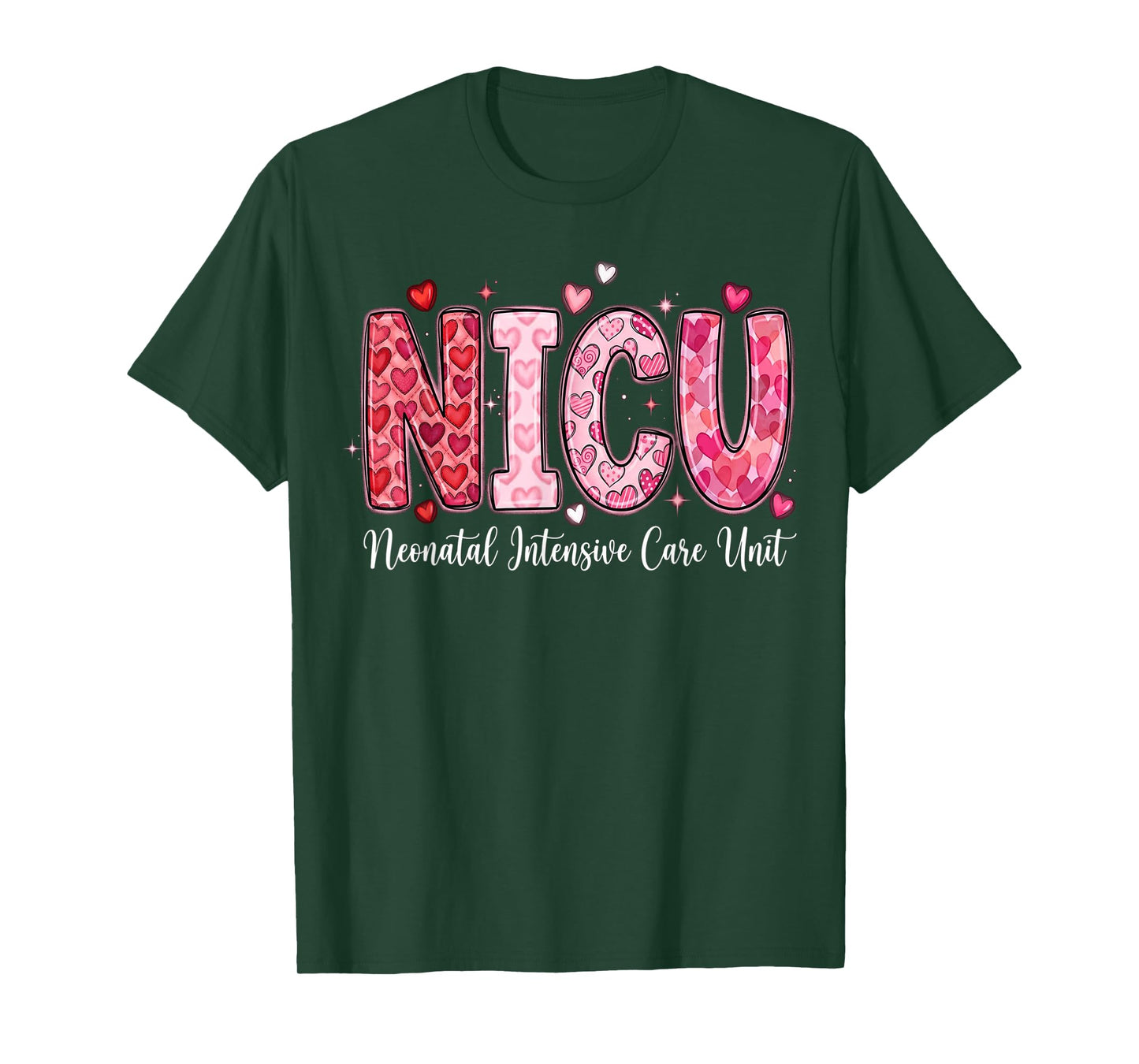 Happy Valentine Nurse NICU Valentines Shirt Nurses Heart T-Shirt