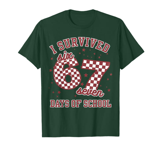 I Survived 67 Days of School Funny 67 Teachers Students Meme T-Shirt