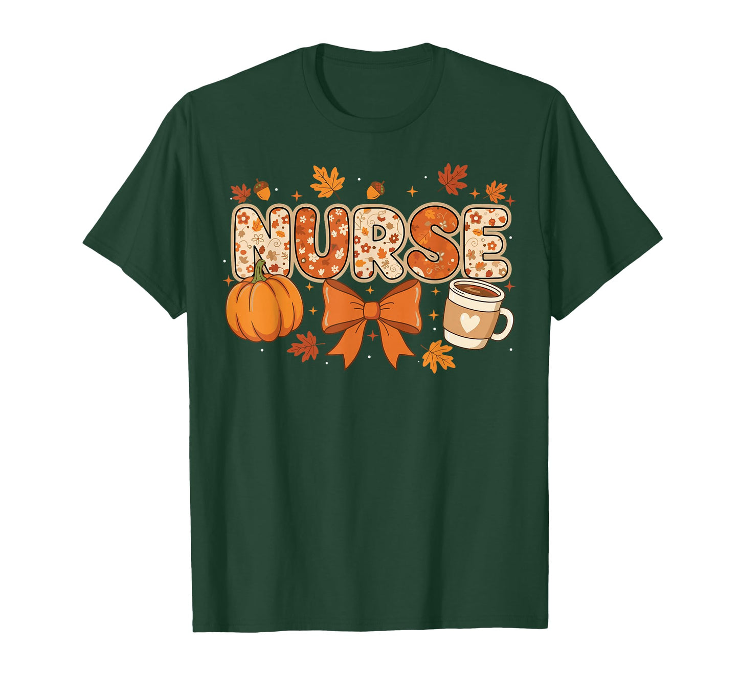 Pumpkin Spice Nurse Thanksgiving Fall ER NICU School T-Shirt