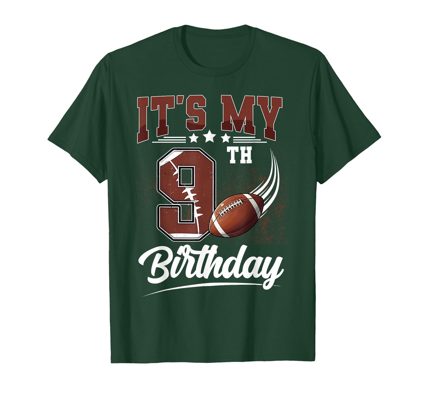 Kids It's My 9th Birthday Boy Football Lover 9 Year Old Boys T-Shirt