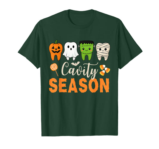 Cavity Season Funny Halloween Dental Hygienist Women Men T-Shirt