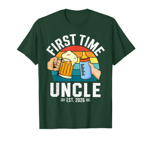 First Time Uncle Est 2026 Baby Announcement Great New Uncle T-Shirt