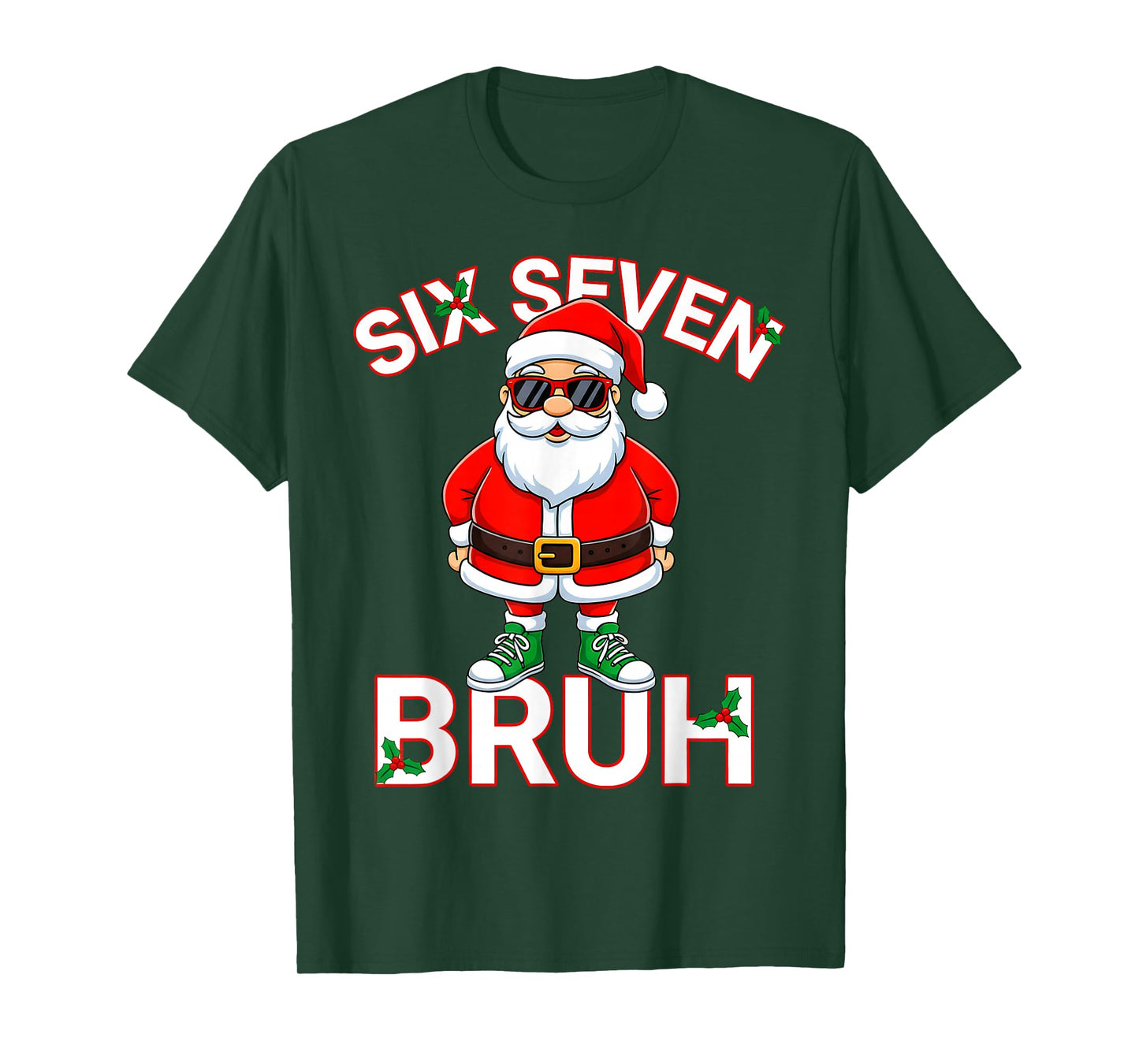 Funny 67 Six Seven Christmas Bruh Santa Kids Boys Men T-Shirt