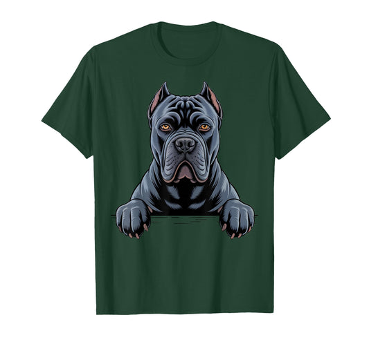 Cane Corso Funny Peeking Pocket Puppy Dog Lover T-Shirt