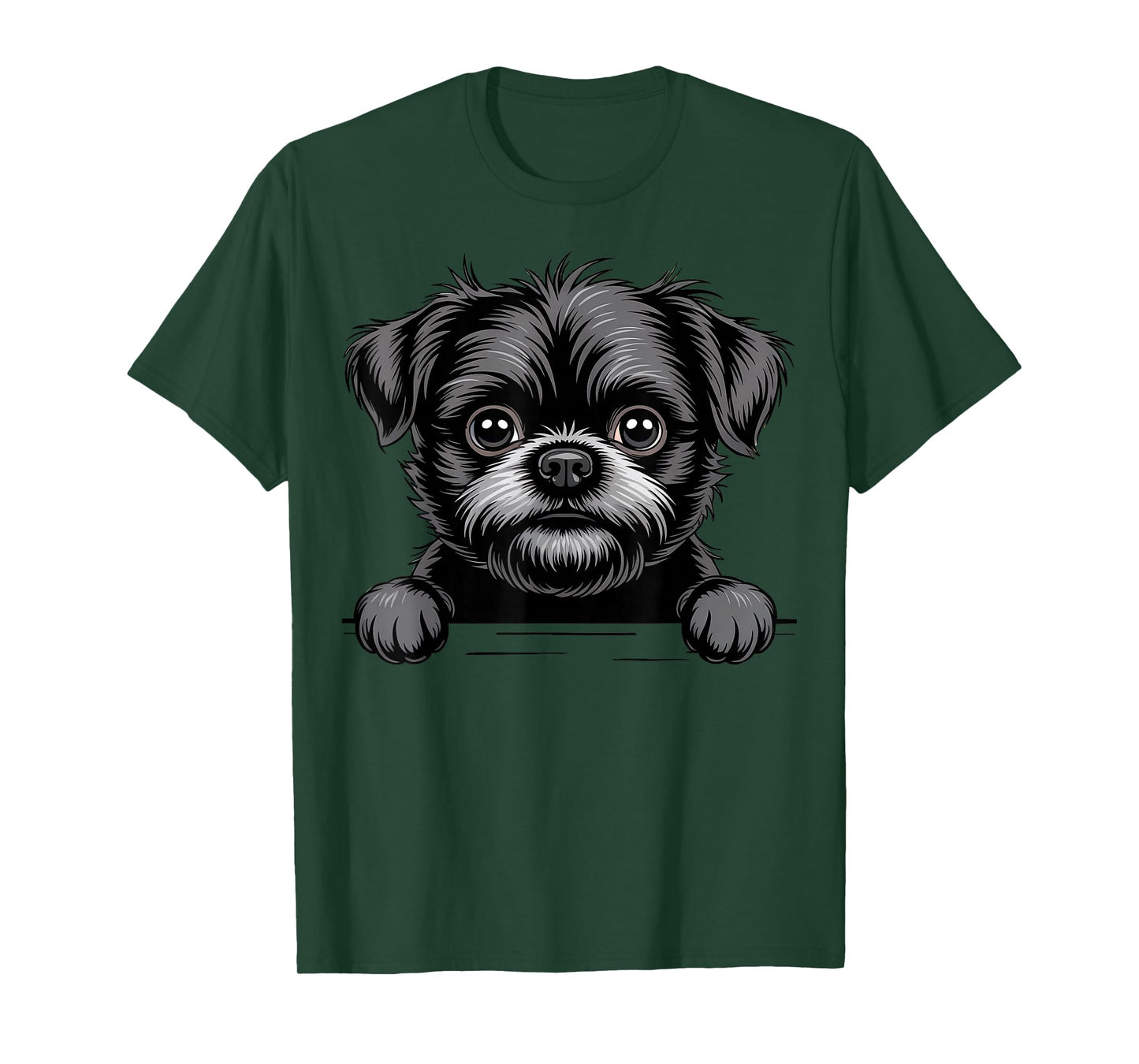 Affenpinscher Funny Peeking Pocket Puppy Monkey Dog Lover T-Shirt