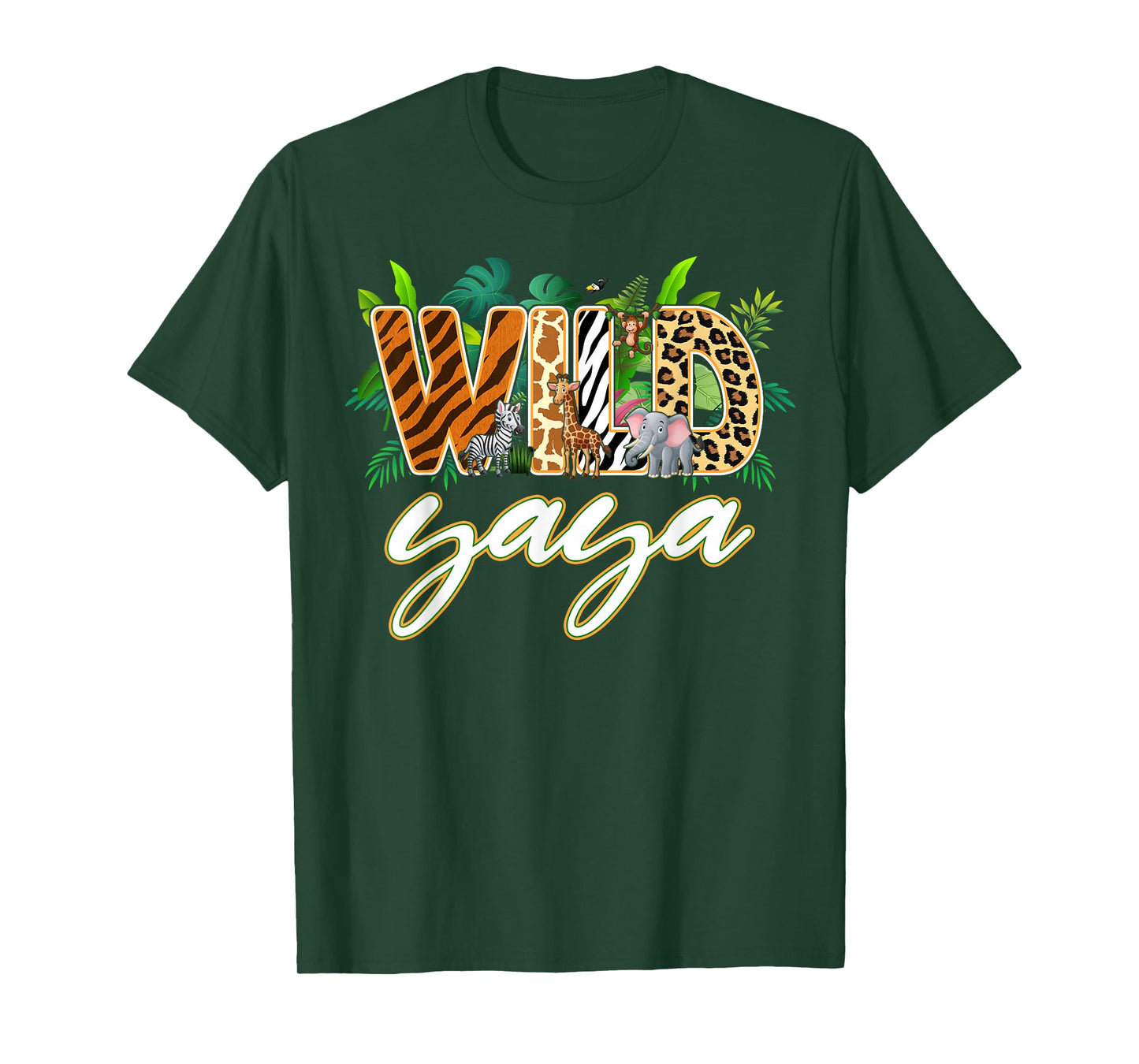 Yaya of The Wild One Zoo Birthday Safari Jungle Family T-Shirt