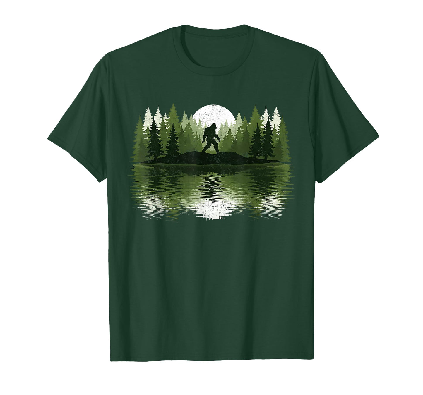 Bigfoot Walking Forest Sasquatch Woods Parks Men Women T-Shirt