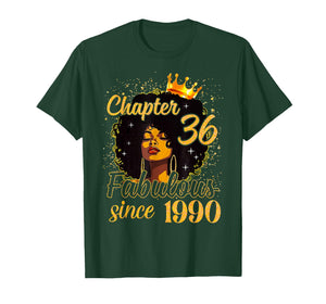 Chapter 36 Fabulous Since 1990 Birthday Women Melanin T-Shirt