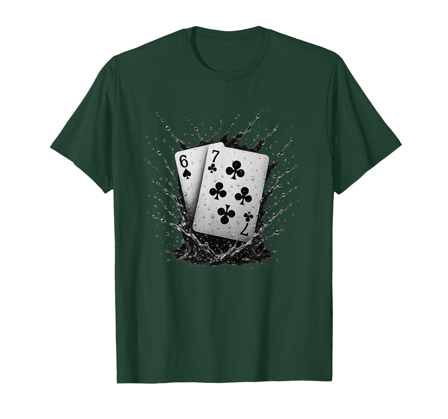 67 Playing Cards Six Seven Meme Card Game Poker Casino Fans T-Shirt