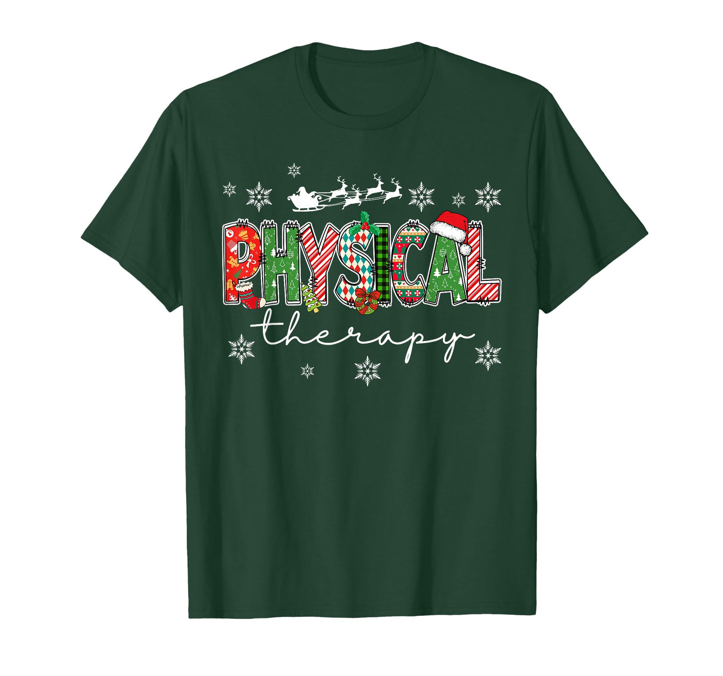 Physical Therapy Christmas Ugly Sweater Holiday Cheer T-Shirt