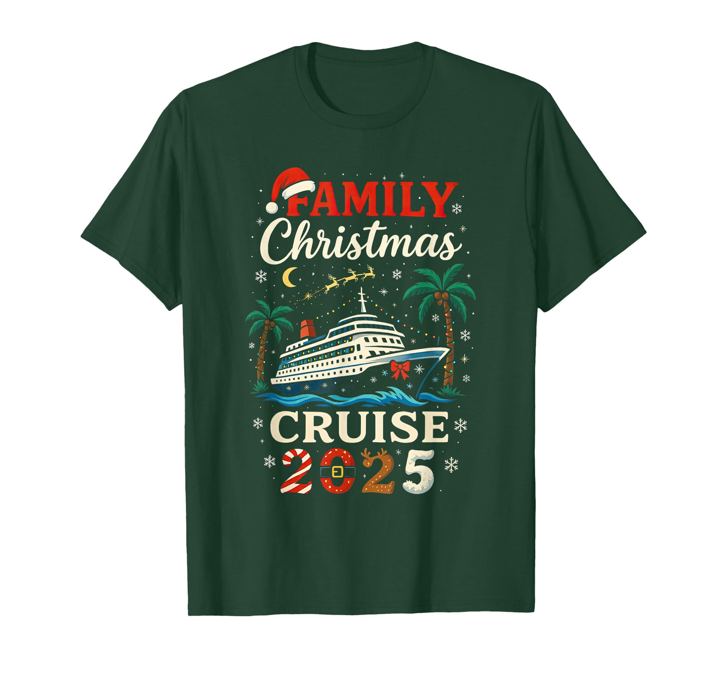 Family Christmas Cruise 2025 Design Boys Girls Kids Adults T-Shirt