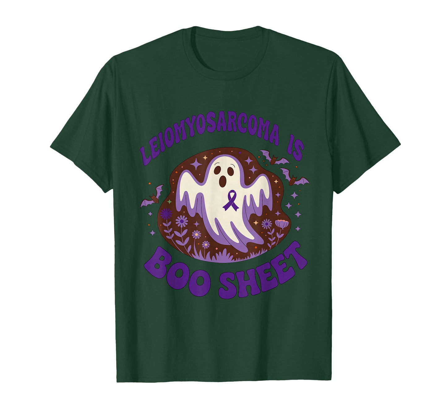 Leiomyosarcoma Awareness Boo Sheet Funny Ghost Halloween T-Shirt