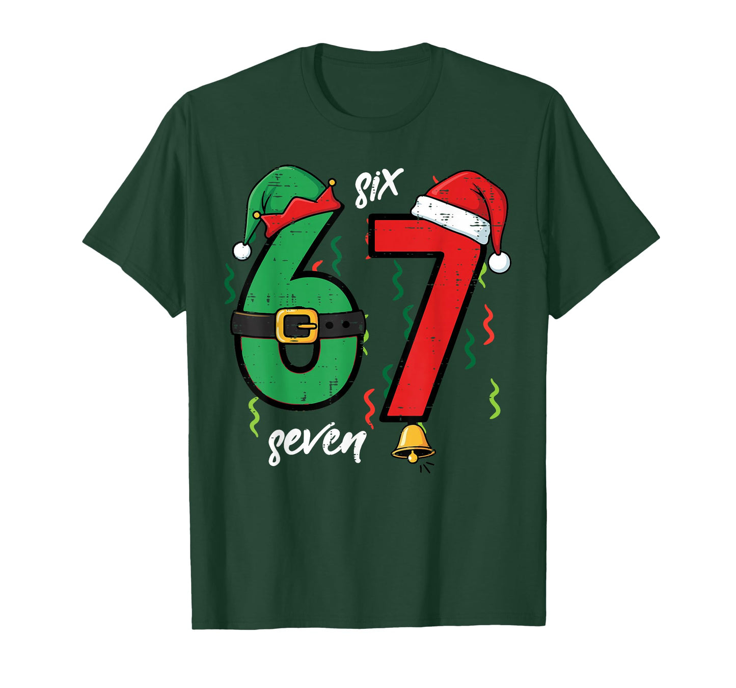 67 Christmas Funny 6 7 Meme Six Seven Xmas Boys Kids Youth T-Shirt