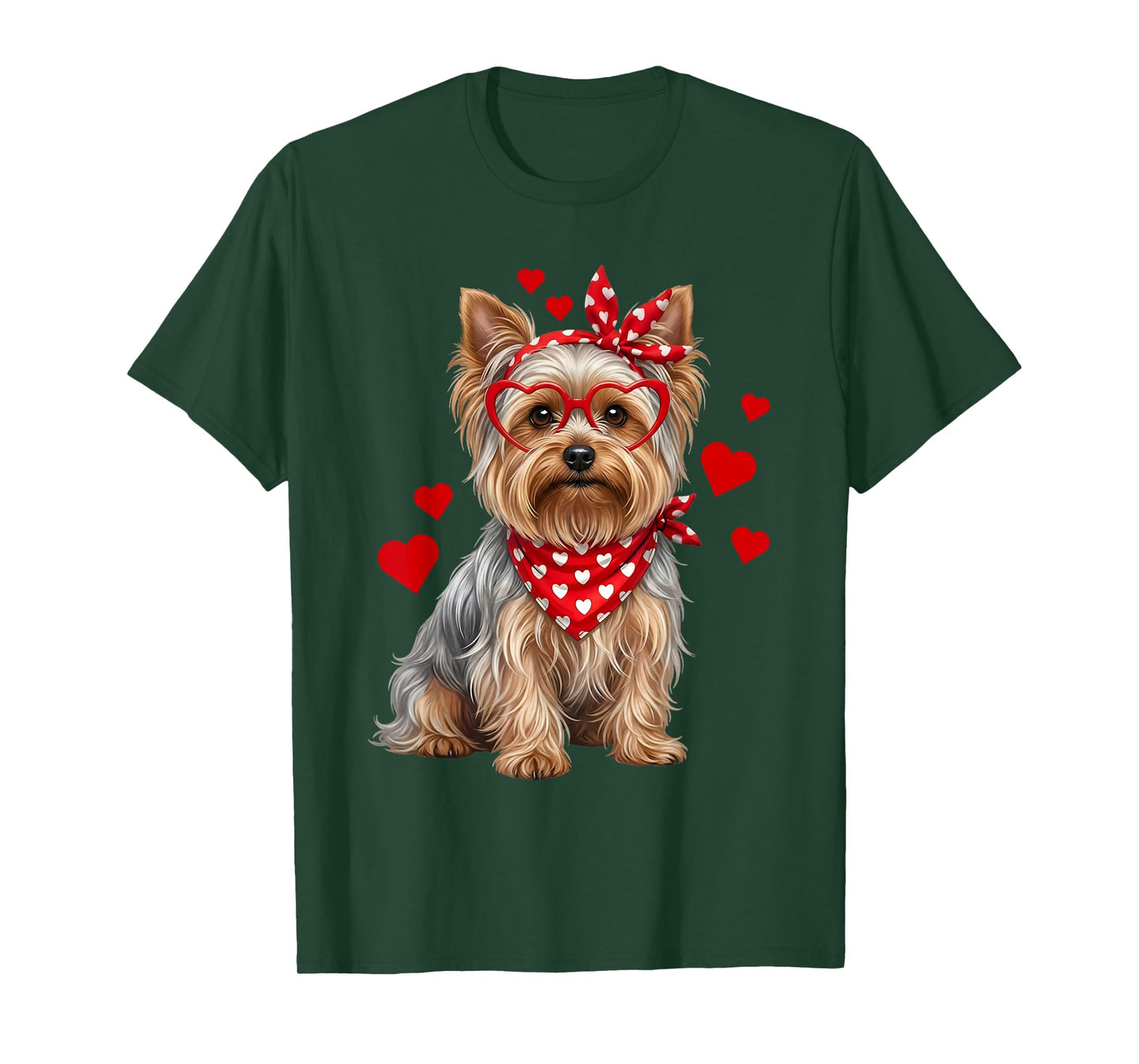Yorkshire Terrier Valentines Day Dog Lover Heart T-Shirt