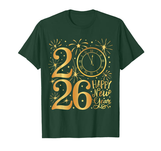 Happy New Year Party 2026 Family Matching Women Men Kids T-Shirt