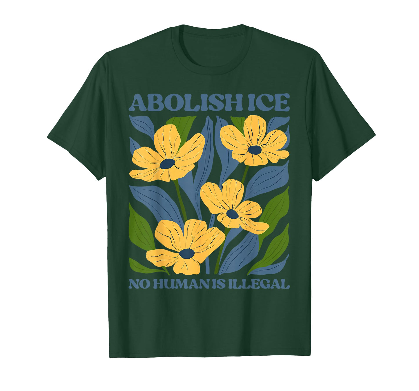 Abolish Ice No Human is Illegal No ICE T-Shirt