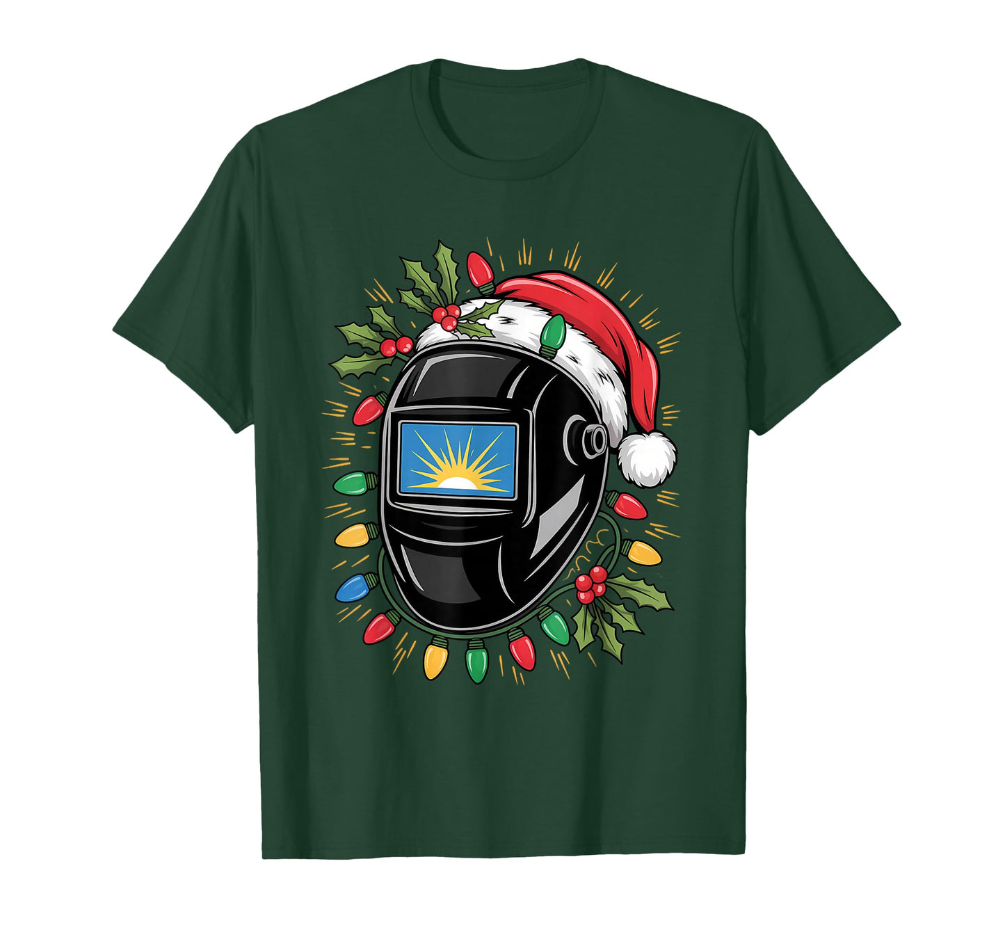 Welder Christmas Hat Funny Welding Xmas Tools T-Shirt