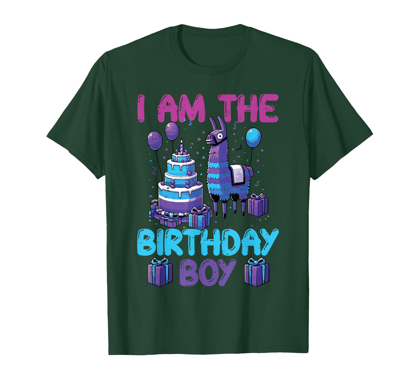 I Am The Birthday Boy Llama Pinata Bday Party Boys Kids T-Shirt