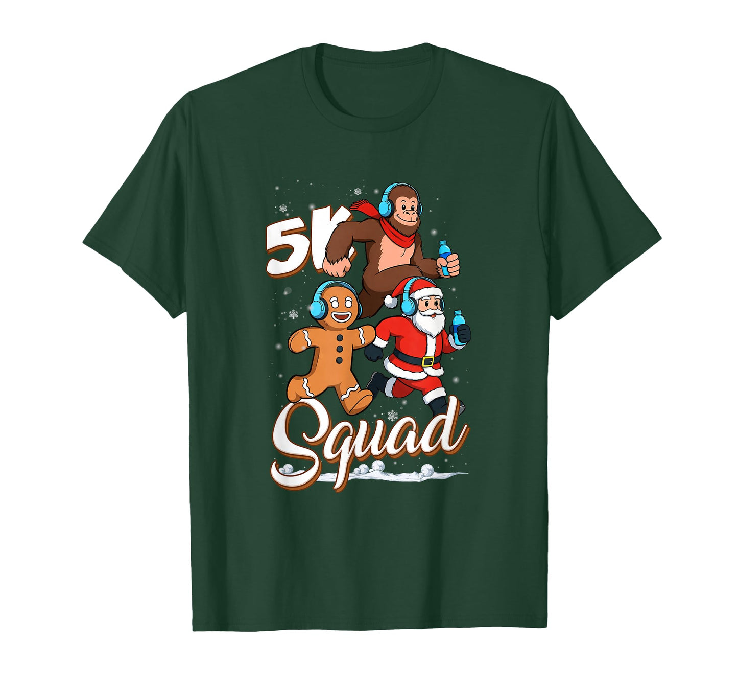 5K Squad Running Team Christmas Race Winter Athlete Vibe T-Shirt