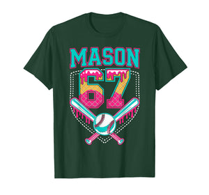 Trendy Mason 67 Mem Ice Cream Drip Baseball Birthday Costume T-Shirt