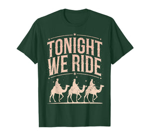 Retro Tonight We Ride Three Wise Men Christmas Nativity T-Shirt